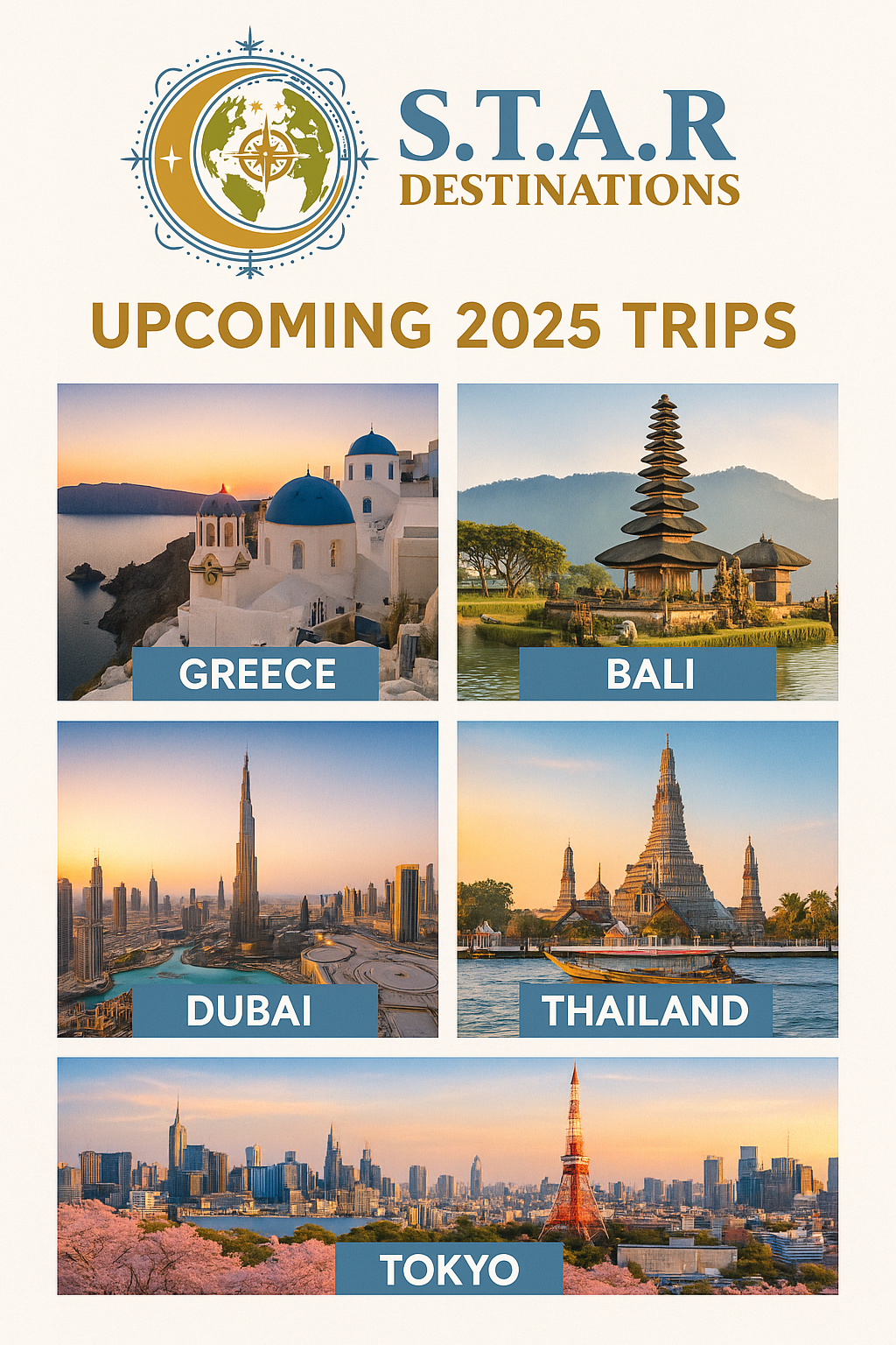 🌍 S.T.A.R Destinations – Upcoming 2025 Trips